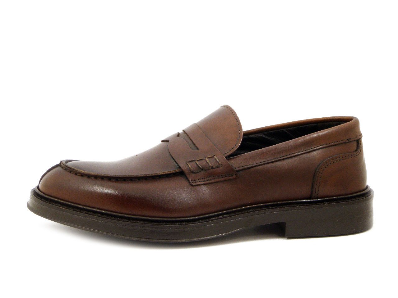 Mocassini Uomo College in Pelle Marrone, Made in Italy - 30100 Mocassini Uomo College in Pelle Marrone, Made in Italy - 30100