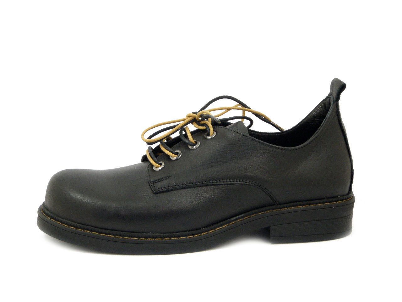 Scarpe Donna modello Derby in Pelle Nero, Tacco Basso, Plantare Estraibile - 778876 Scarpe Donna modello Derby in Pelle Nero, Tacco Basso, Plantare Estraibile - 778876