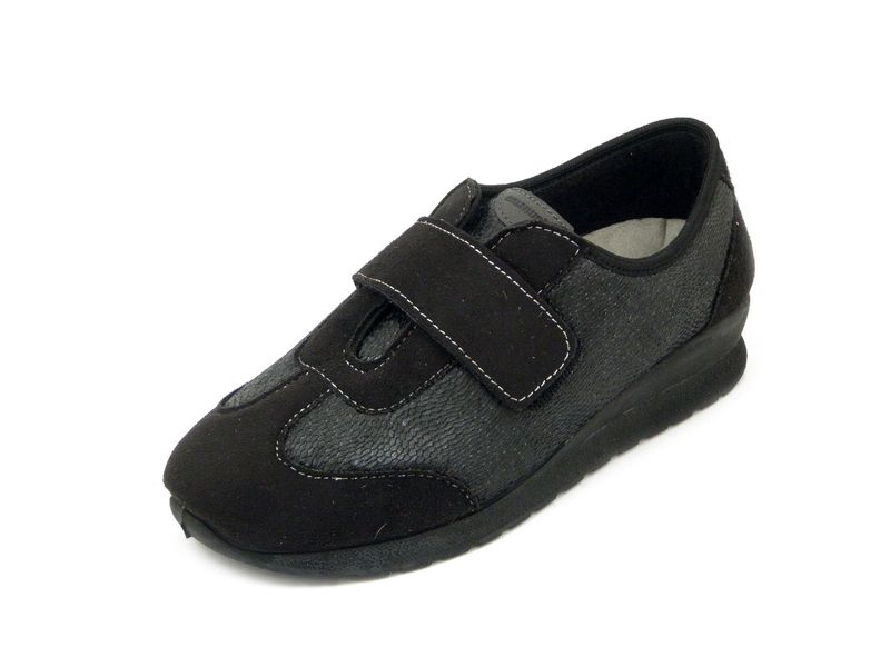 Scarpe Donna Invernali Comfort in Tessuto Nero con Strap, Plantare Estraibile, EMANUELA - 2804PIT Scarpe Donna Invernali Comfort in Tessuto Nero con Strap, Plantare Estraibile, EMANUELA - 2804PIT