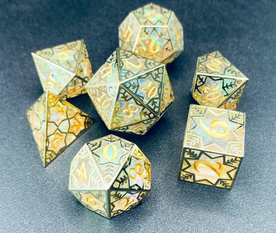 Trapped Light Copper & Resin Dice Set