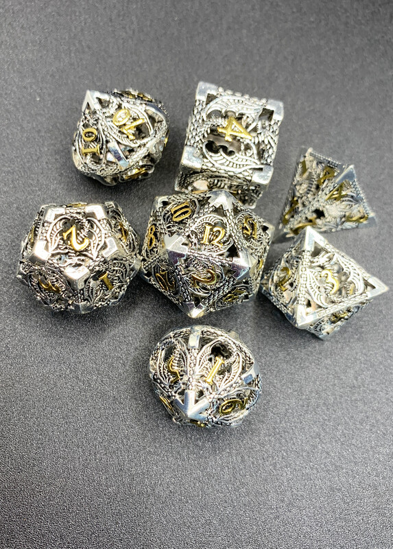Sliver Drake Hollow Metal Dice Set