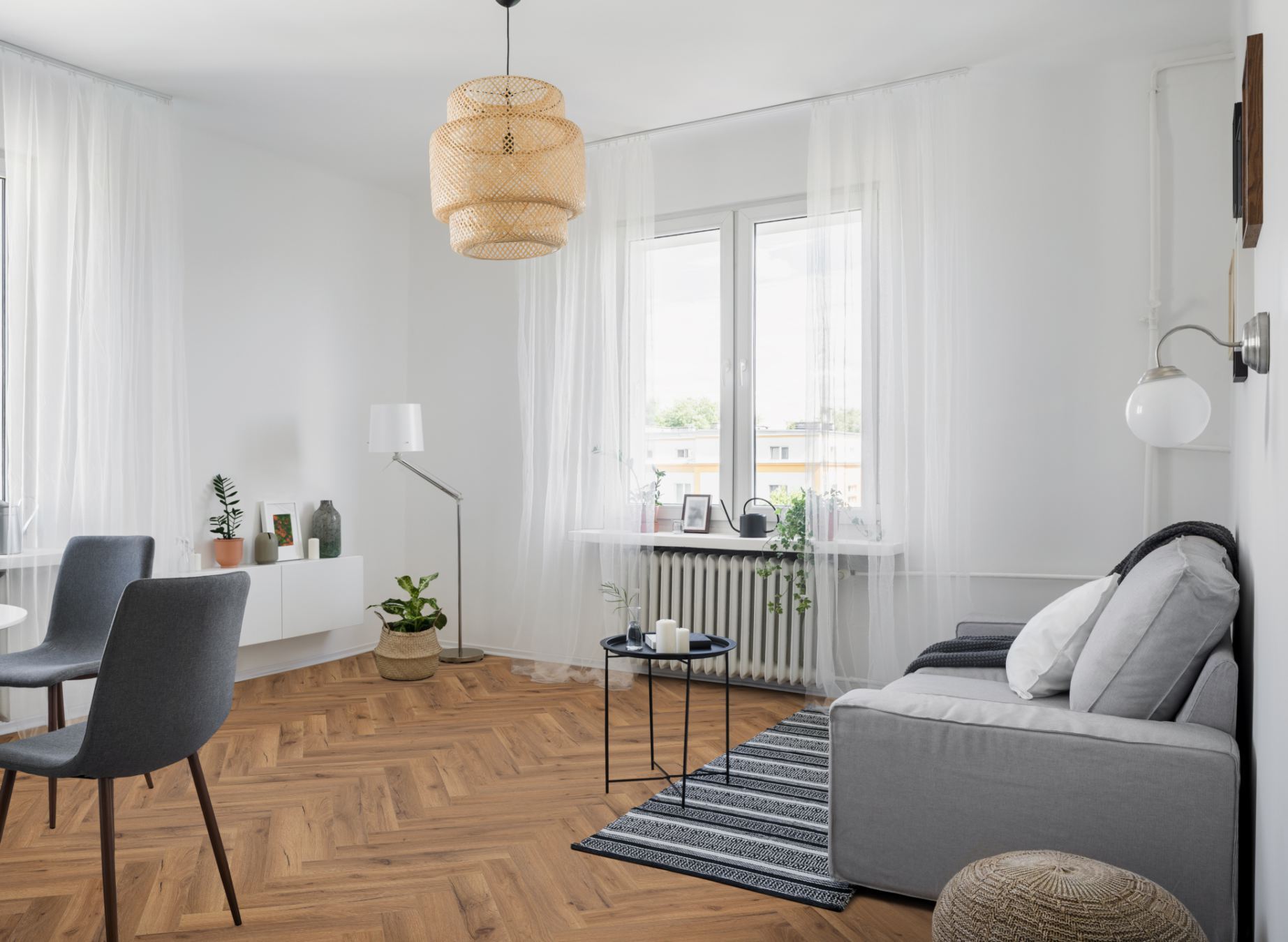 Oak Robust Fumed Herringbone