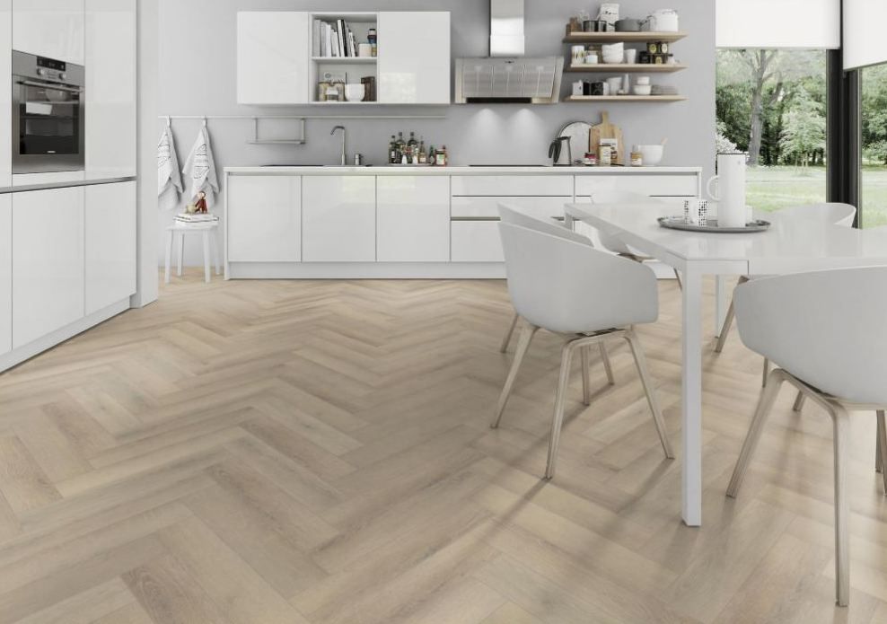 Seashell Oak Herringbone
