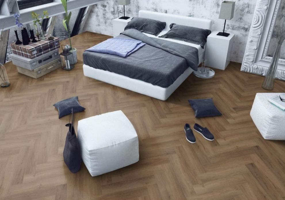 Truffle Oak Herringbone