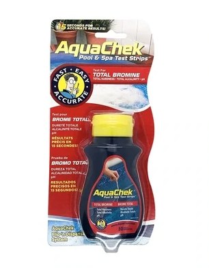 A fast, easy, and accurate way to monitor water balance and bromine levels in pool and spa water. Tests for total bromine, pH, total alkalinity, and hardness.