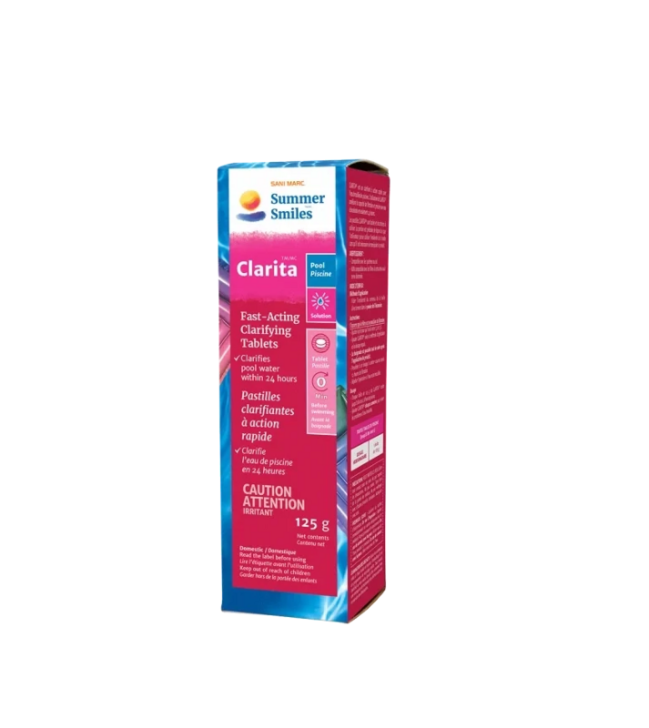 Clarita Tabs are a fast-acting clarifier that quickly resolves cloudy pool water. Clarita Tabs improves filtration and leaves water crystal clear in just 24 hours. Clarita tabs come in pre-measured doses, making them easy to use.