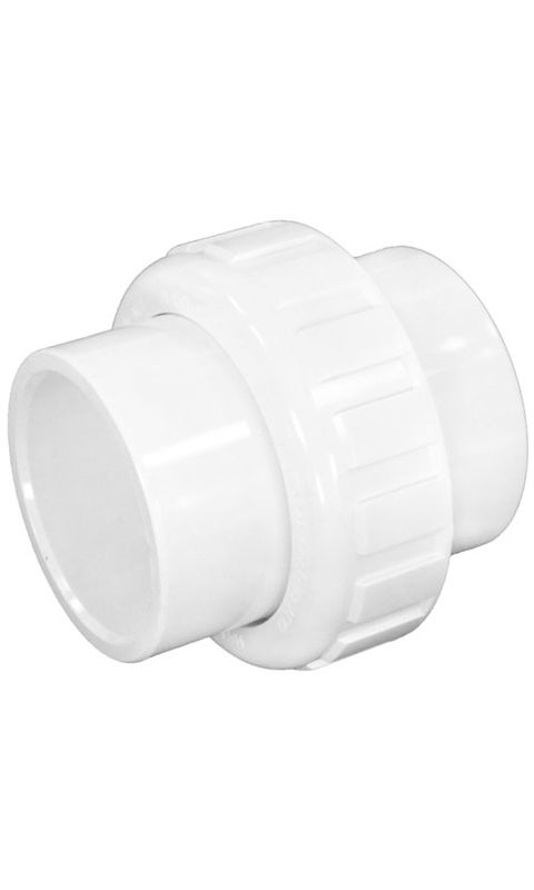 PVC 1.5" Union Black & White Threaded Union