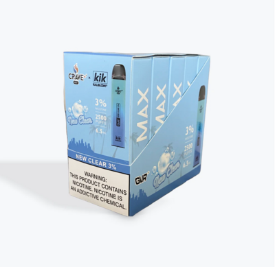 Crave x Kik 2500 Puff New Clear