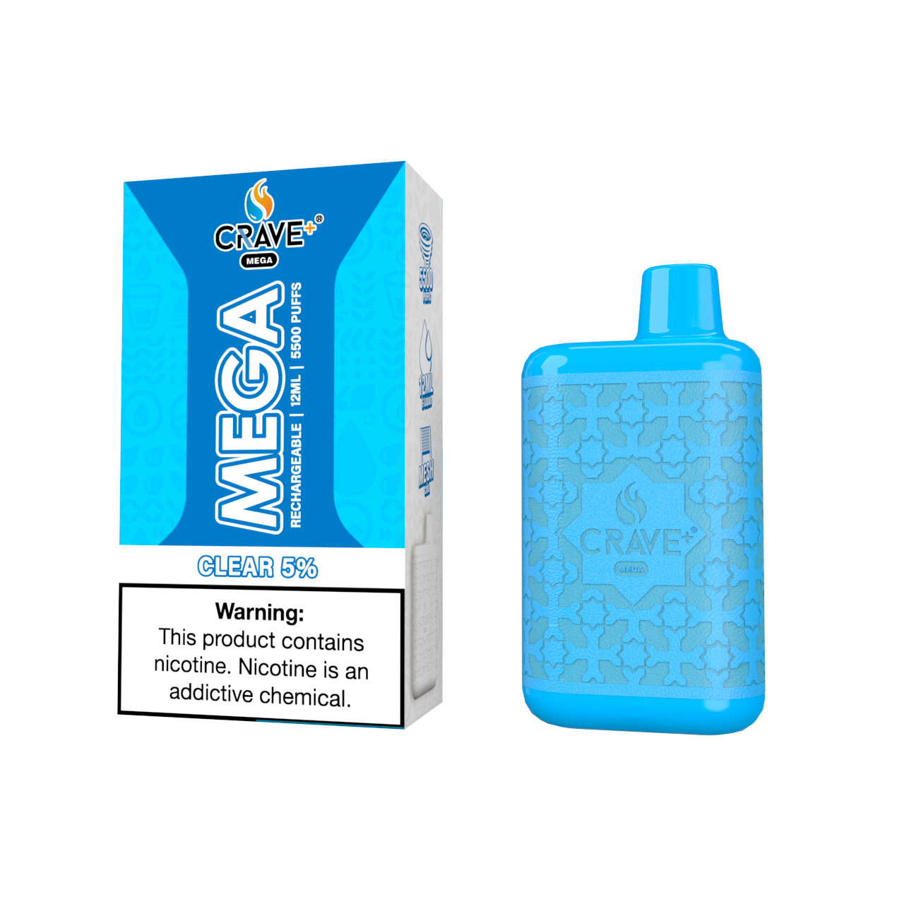 Crave Mega 5500 Puff Clear