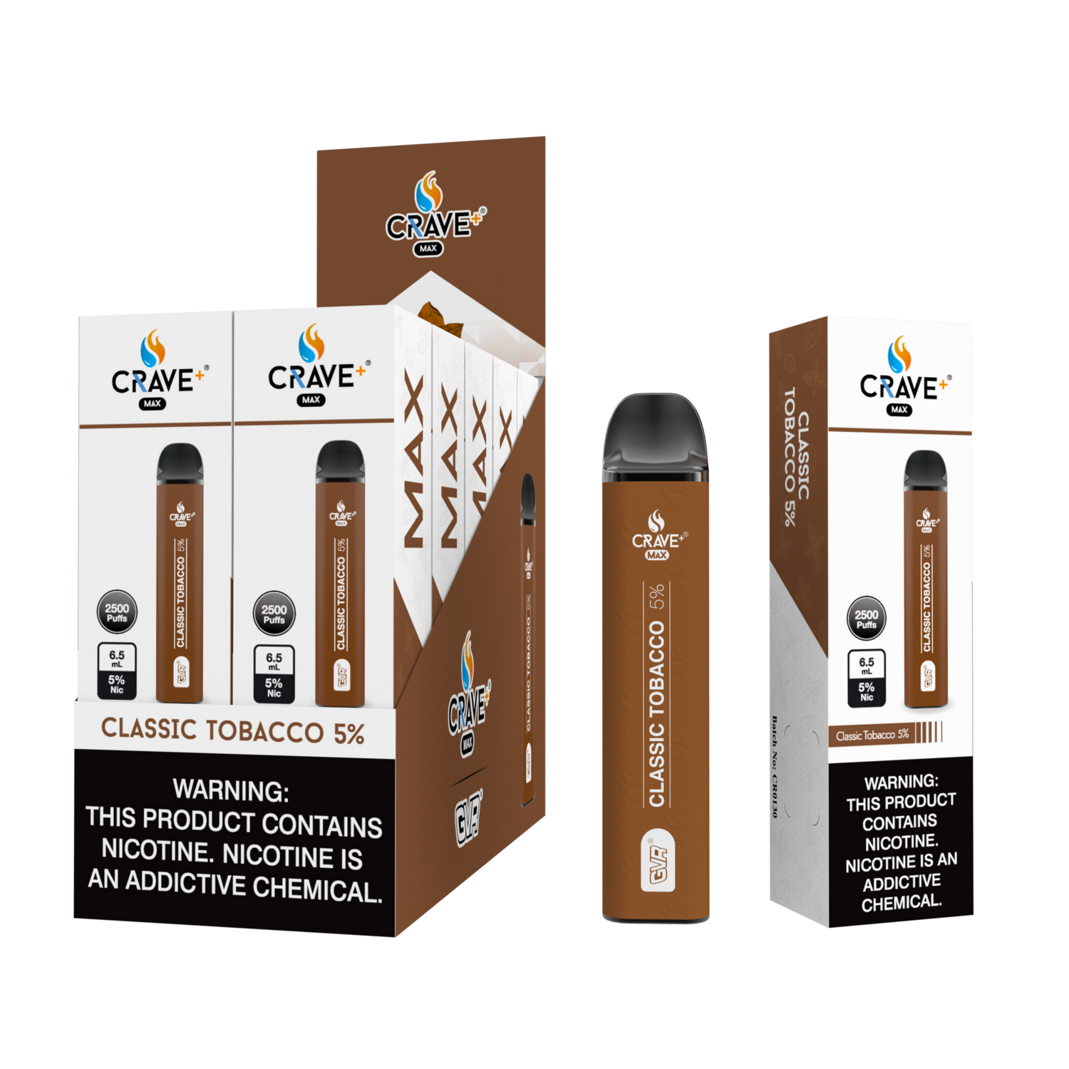 Crave Max 2500 Cuban Tobacco