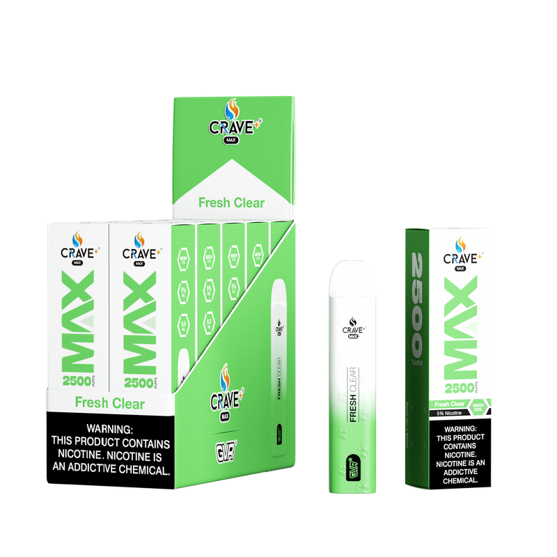 Crave Max Mesh Coil  2500 Puffs - Fresh Clear
