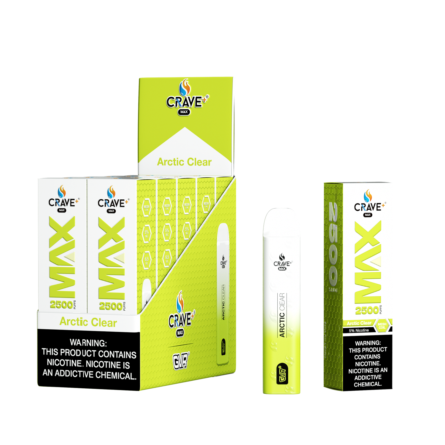 Crave Max Mesh Coil 2500 Puffs - Arctic Clear