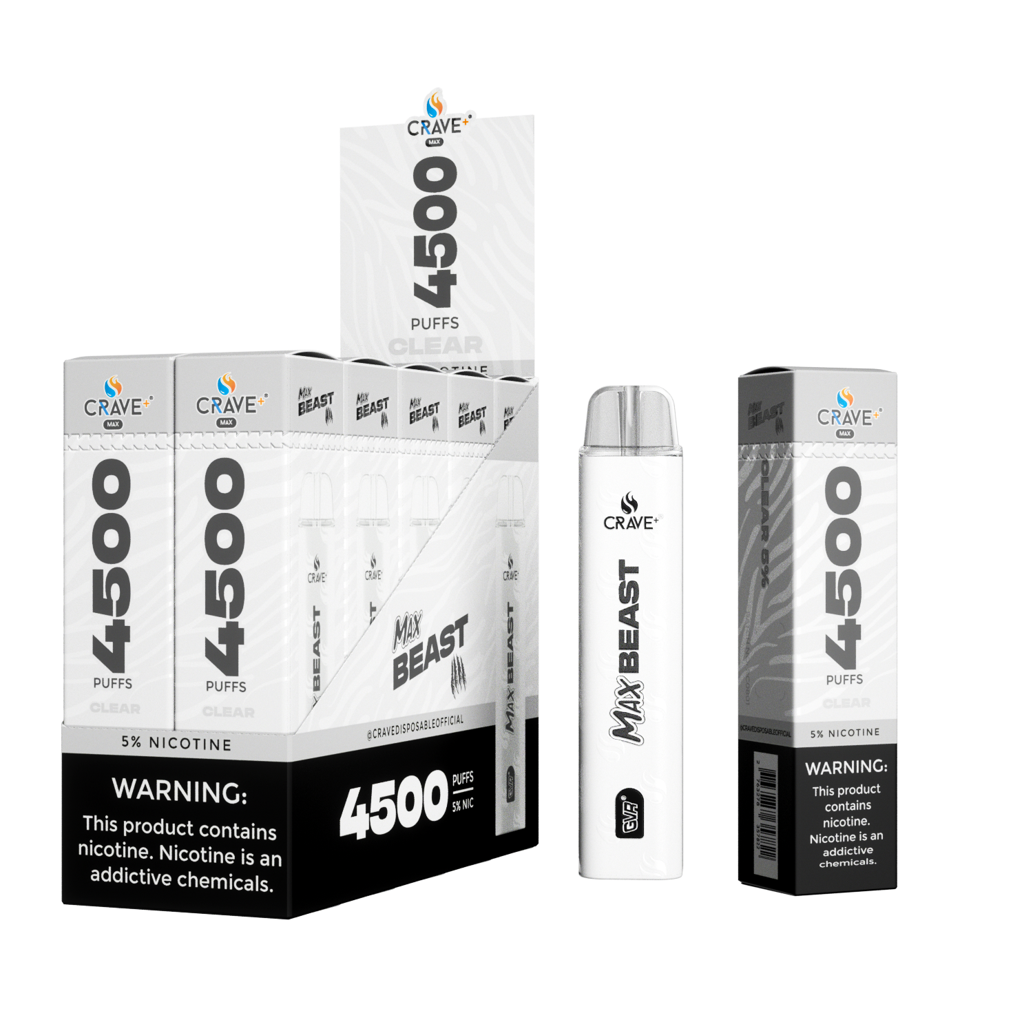 Crave Beast 4500 Puffs - Clear 5%