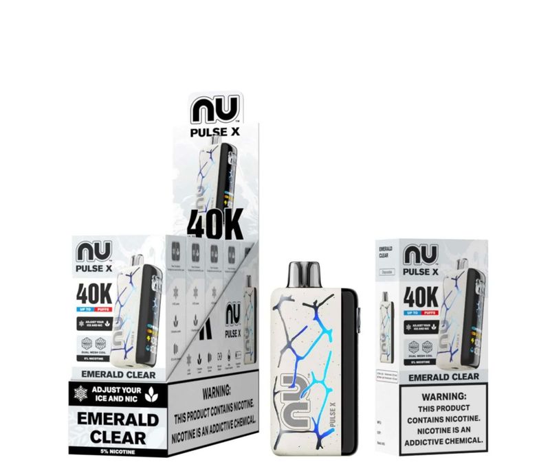NU PULSE X 40,000 PUFFS EMERLAND CLEAR 5%