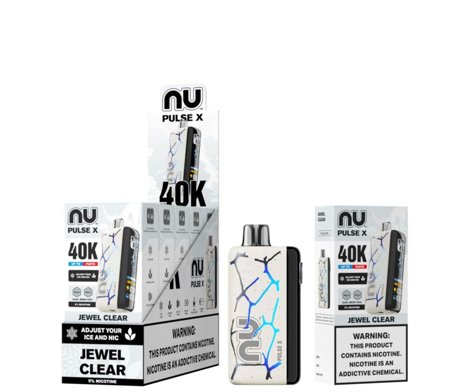 NU PULSE X 40,000 PUFFS JEWEL CLEAR 5%