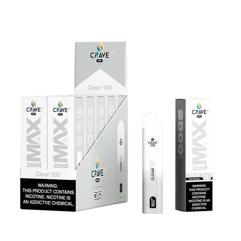 Crave Max Mesh Coil  2500 Puffs - Clear 100