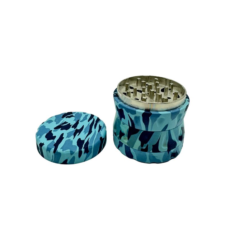 Blue Camo Grinder 4 Chamber