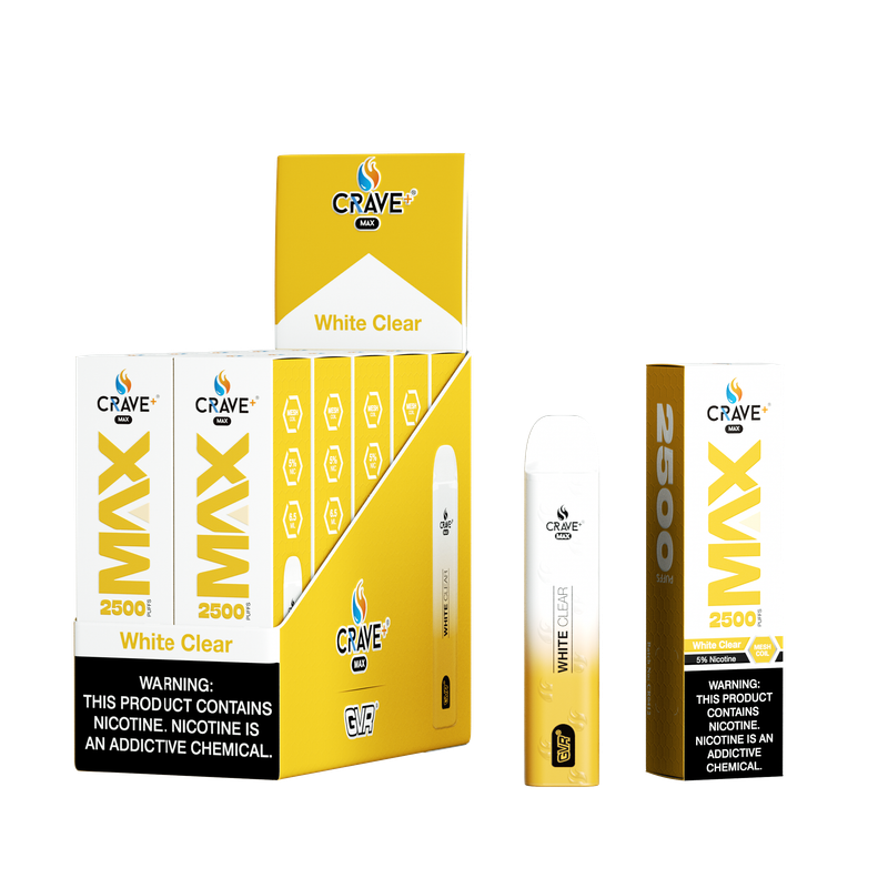Crave Max Mesh Coil 2500 Puffs - White Clear