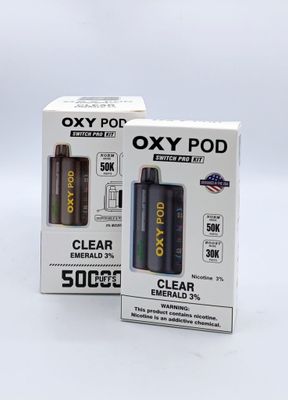 OXY POD Switch Pro Kit - 50K Puffs - CLEAR EMERALD 3% OXY POD Switch Pro Kit - 50K Puffs - CLEAR EMERALD 3%