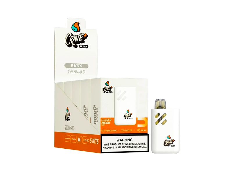 CRAVE+ ULTRA KIT 2OK PUFFS - 1 KIT w/ 2 PODS CRAVE+ ULTRA KIT 2OK PUFFS - 1 KIT w/ 2 PODS