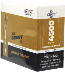 Crave Beast 4500 -Virginia Tobacco Disposable Vape Crave Beast 4500 -Virginia Tobacco Disposable Vape