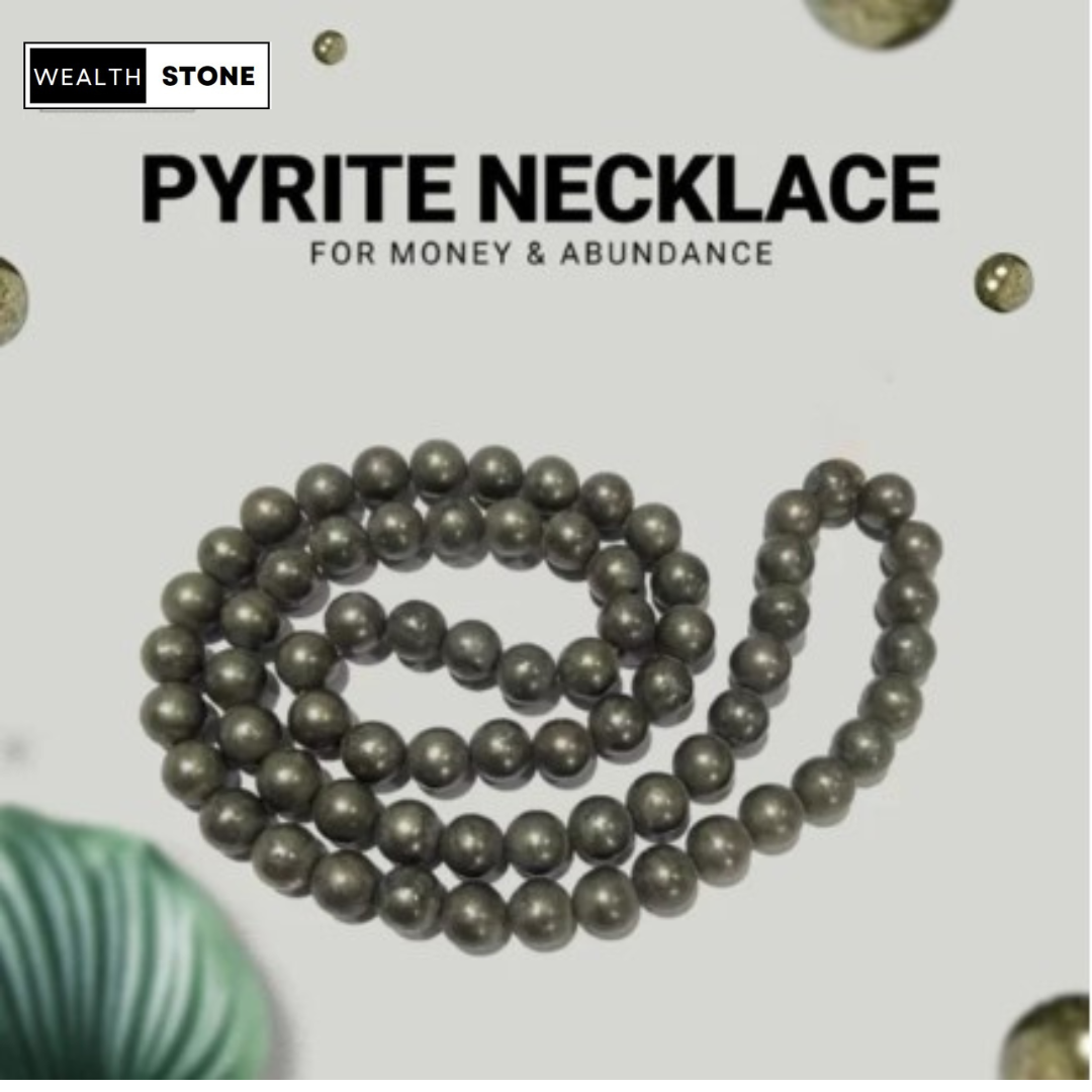 Pyrite Necklace, Attracts Wealth
