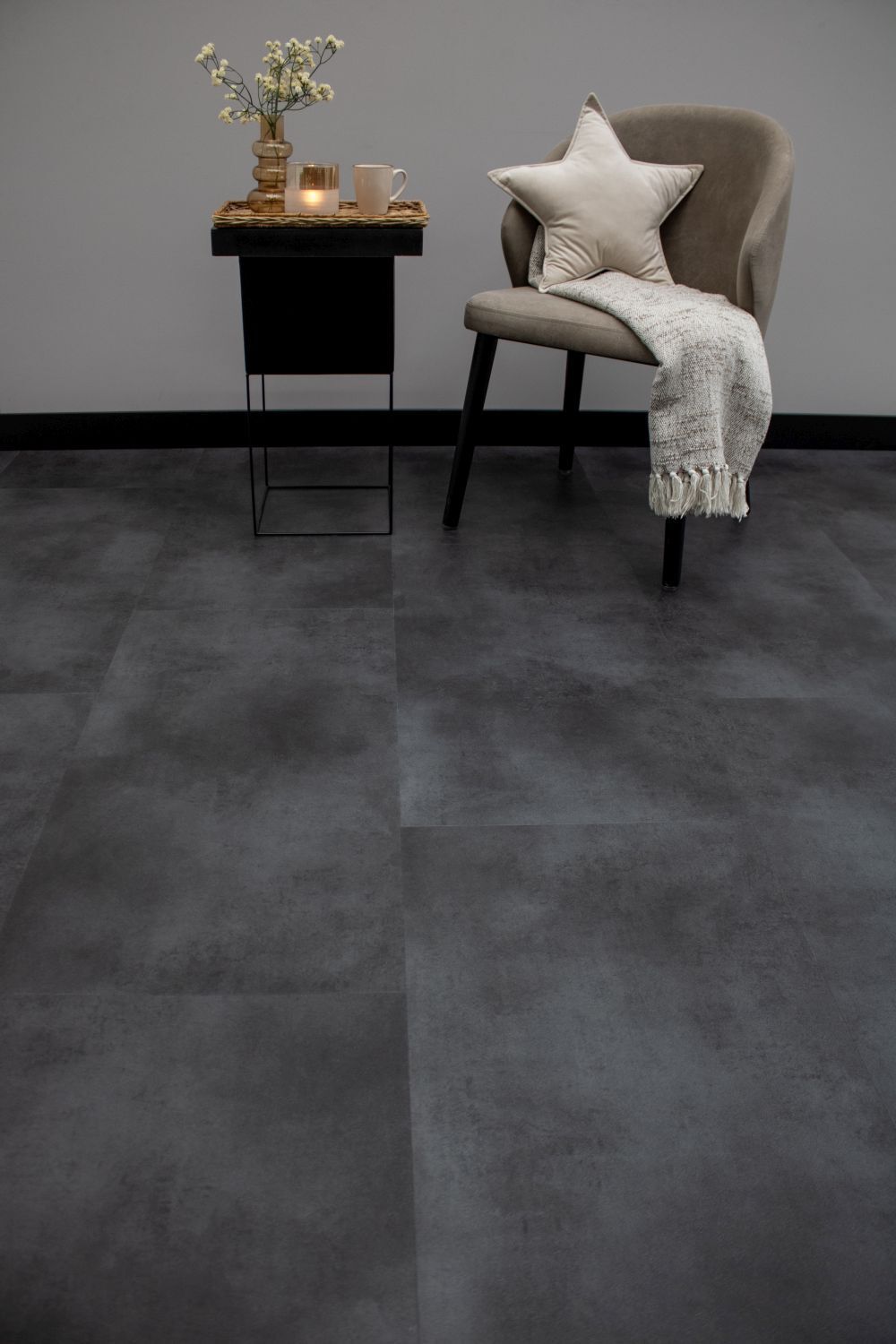 LC - Floors PVC STONE KLIK 0,55mm Tegelook ONYX