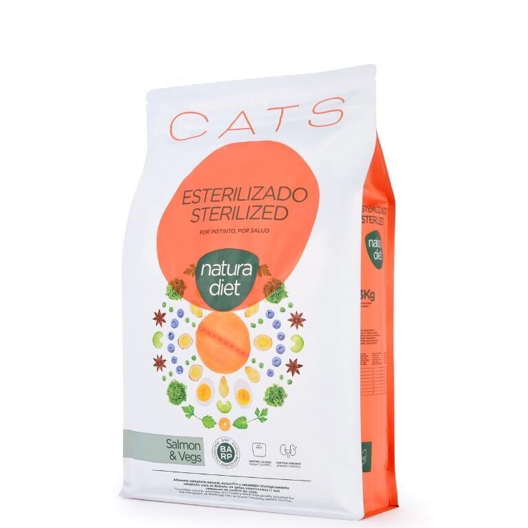 NATURA DIET CAT ADULT STERILIZED SALMÓN 3 Kg