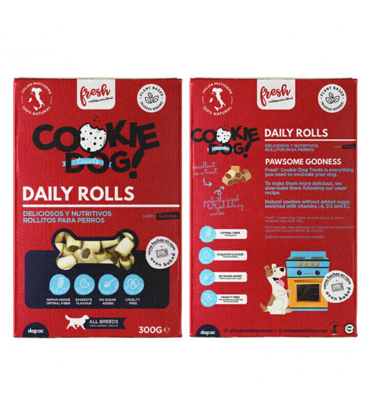 FRESH COOKIE DOG TREATS DAILY ROLLS 300 g