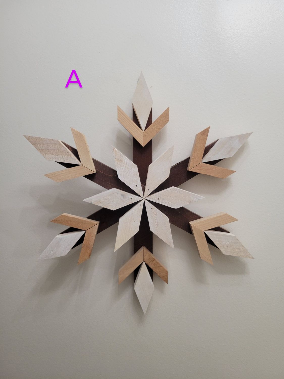 Hand Crafted Cedar Snowflake Hand Crafted Cedar Snowflake