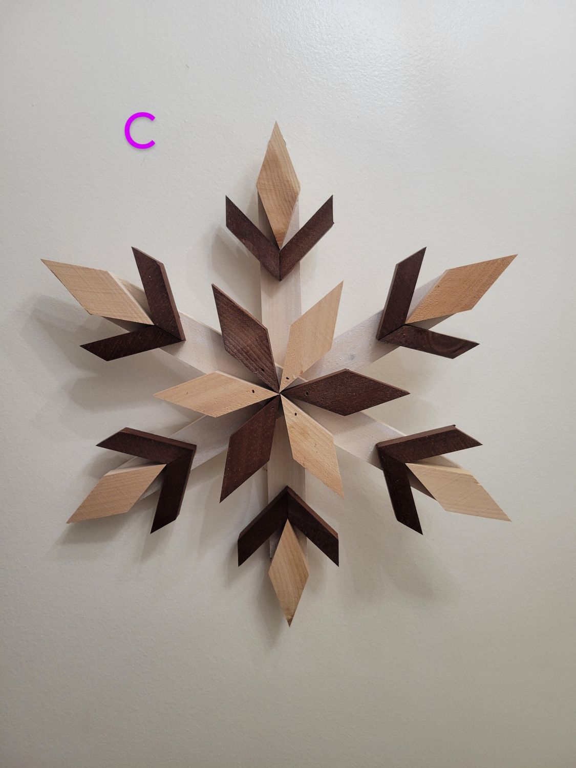 Hand Crafted Cedar Snowflake Hand Crafted Cedar Snowflake