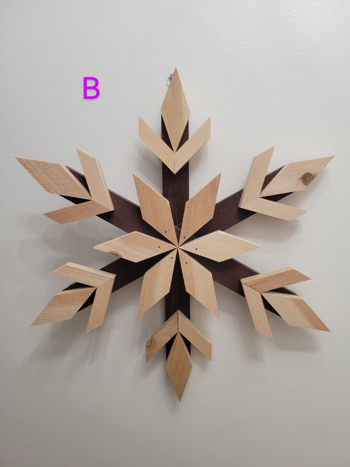Hand Crafted Cedar Snowflake