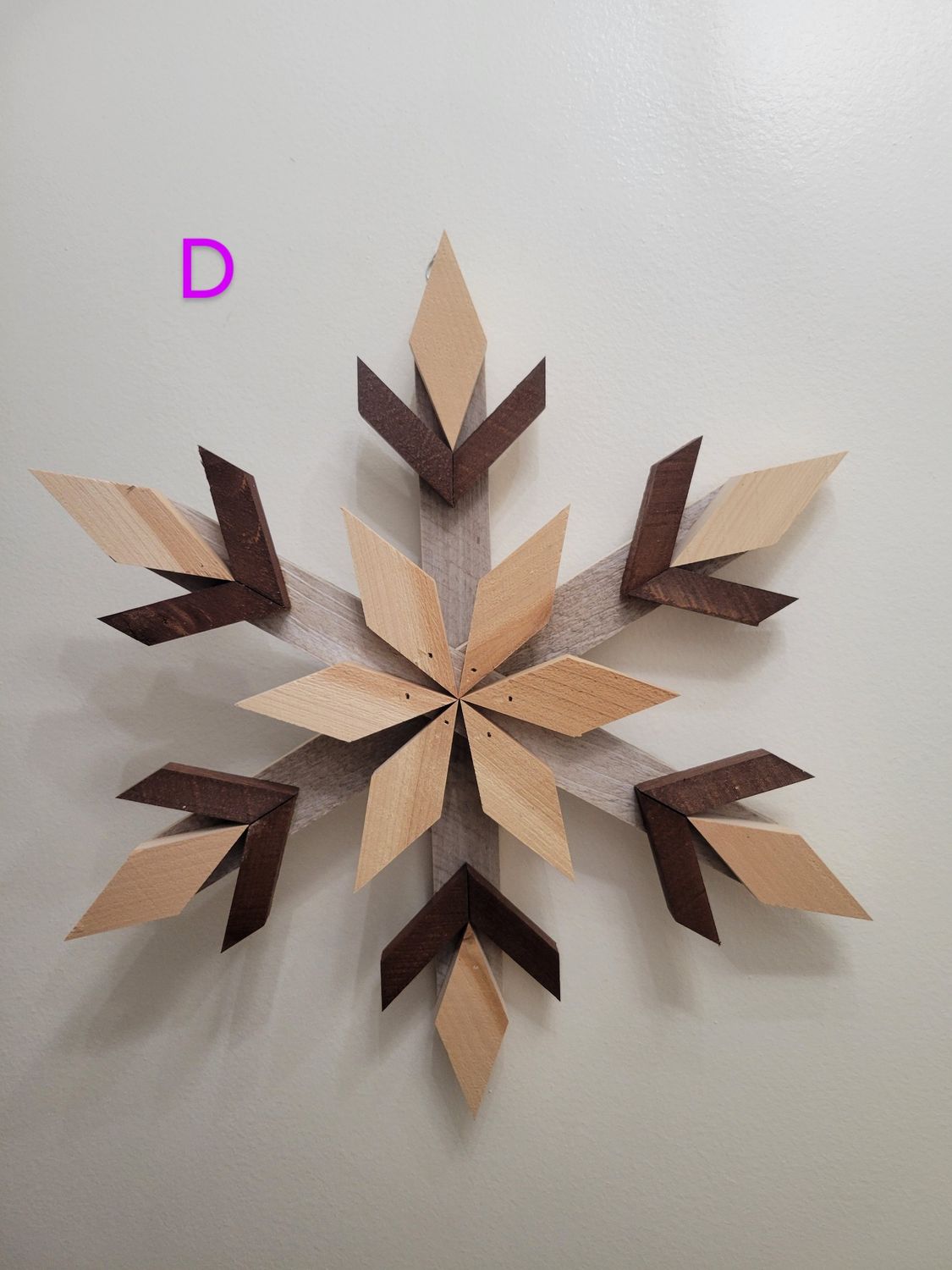 Hand Crafted Cedar Snowflake Hand Crafted Cedar Snowflake