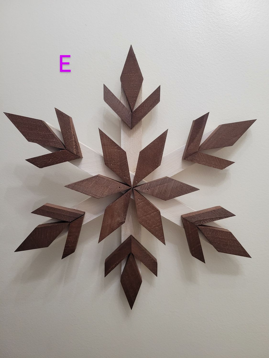 Hand Crafted Cedar Snowflake Hand Crafted Cedar Snowflake