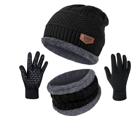 Ensemble de bonnets épais en laine