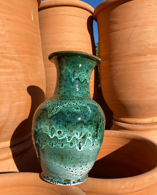 Vase vert bulle