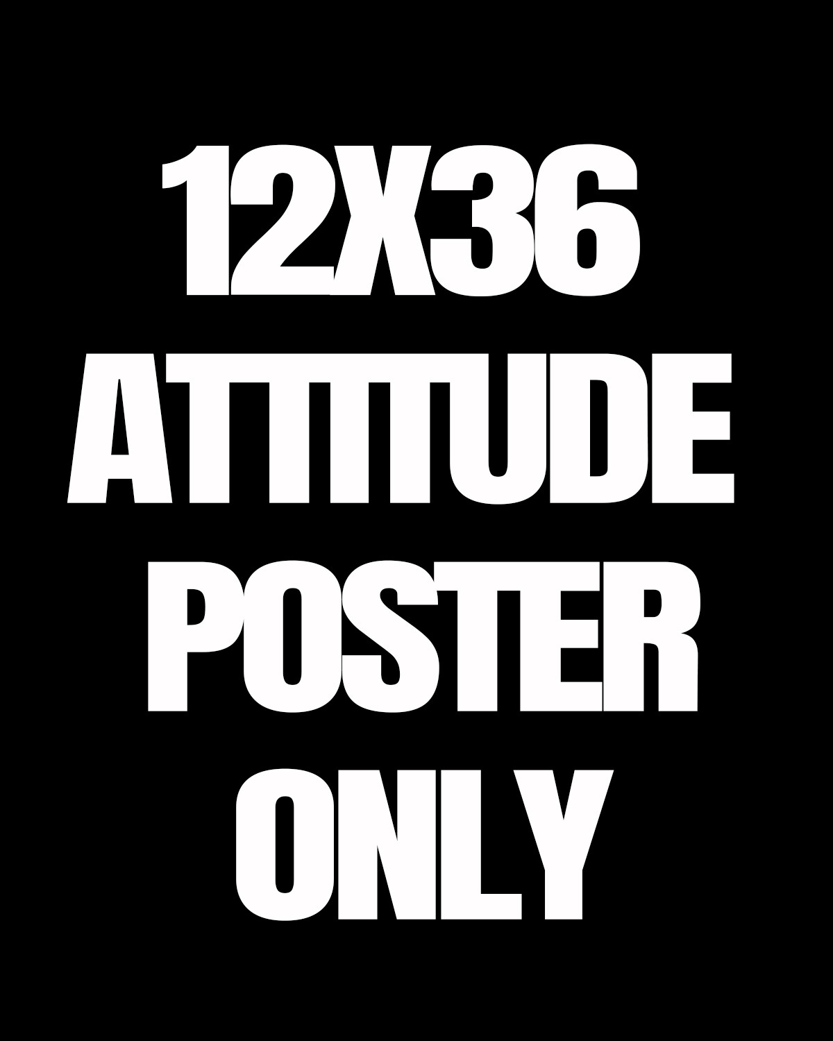 SB PACK #8 - **NEW** 12X36 Attitude Poster Only