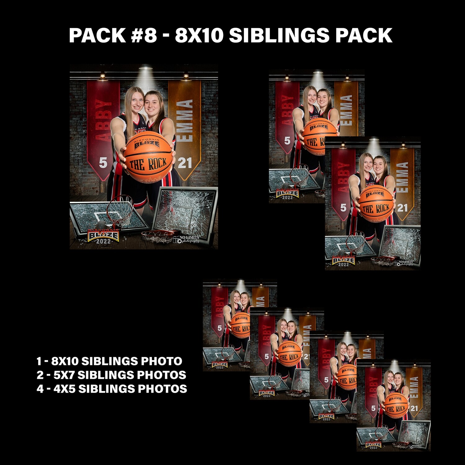 PACK #8 - **NEW** 8x10 SIBLINGS Pack