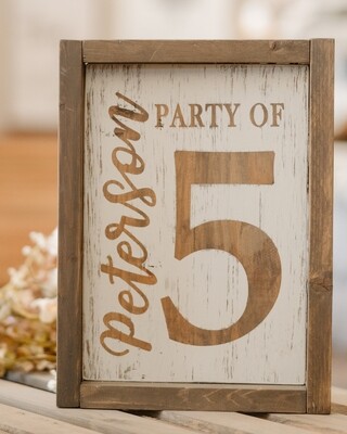 Party of # Wooden Sign
