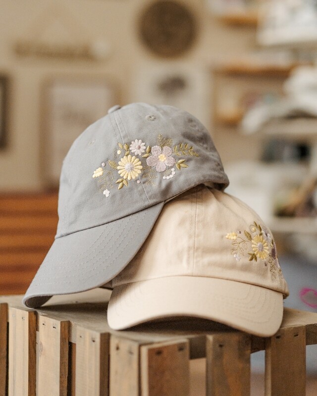 Floral Embroidered Hat