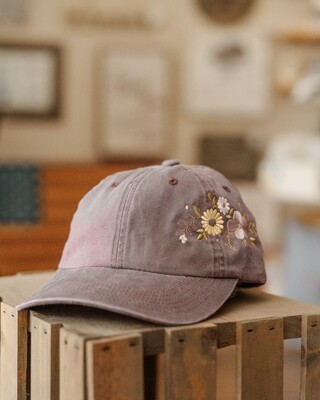 Floral Embroidered Hat