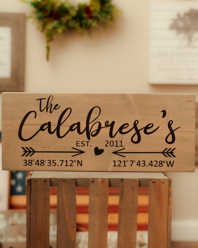 Welcome Home Family Sign