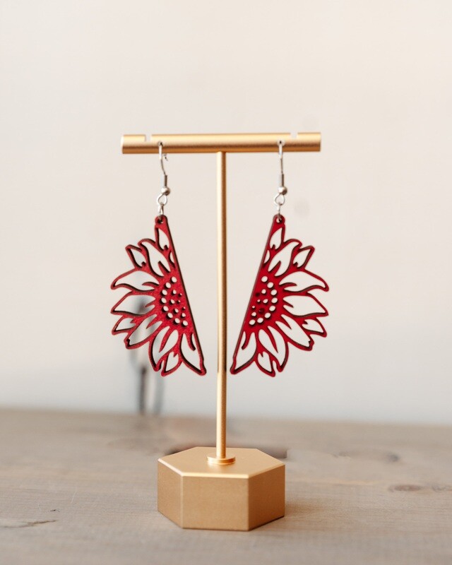Half Sunflower Earrings