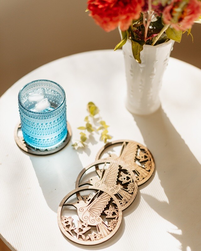 Hummingbird Coaster Set