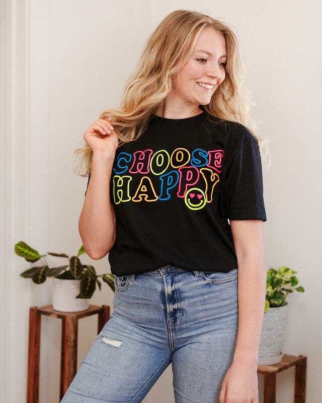 &quot;Choose Happy&quot; Tee &amp; Sweatshirt
