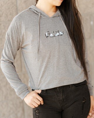 Cats & Bats Embroidered Hoodie
