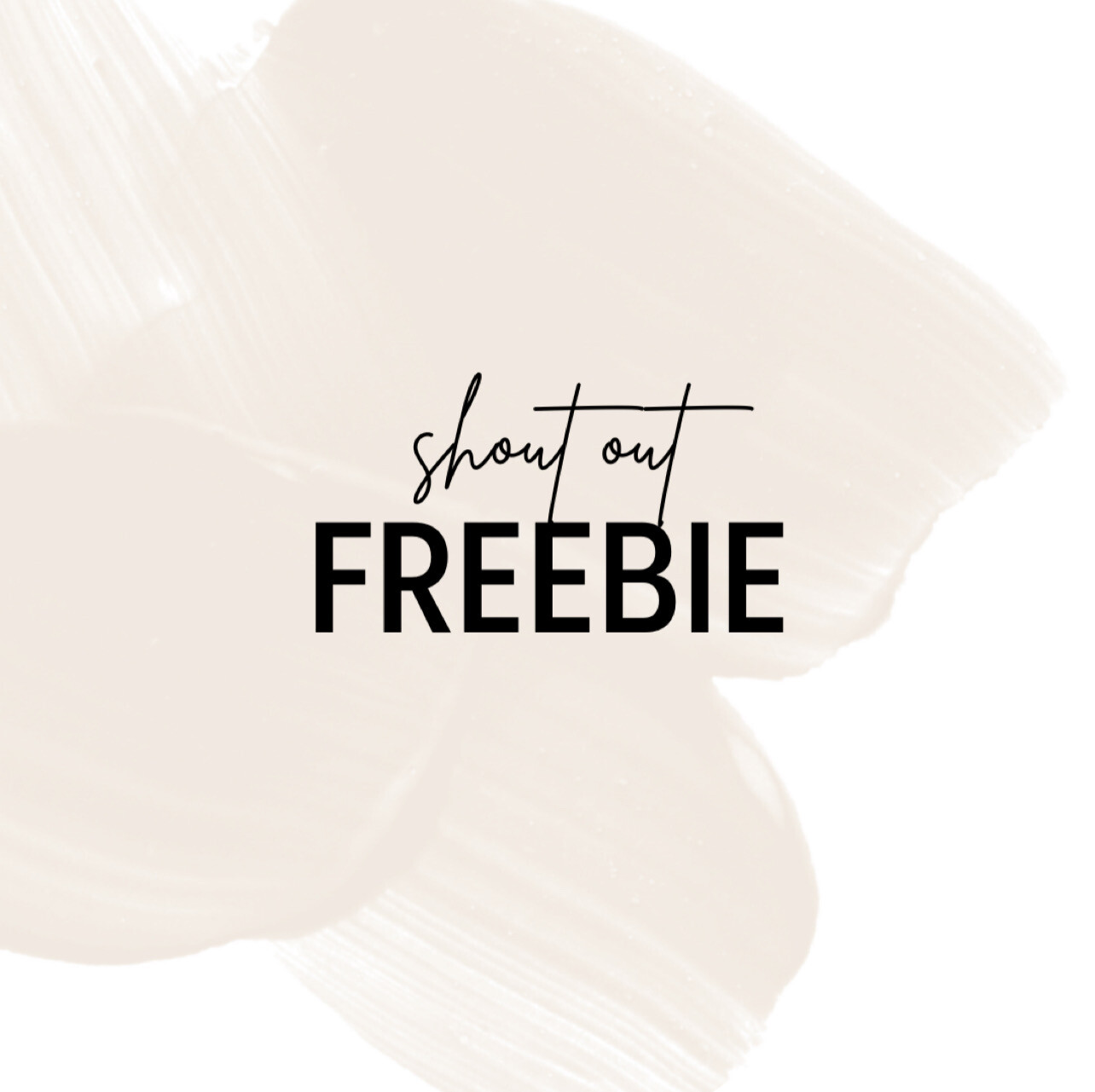 Shoutout freebie
