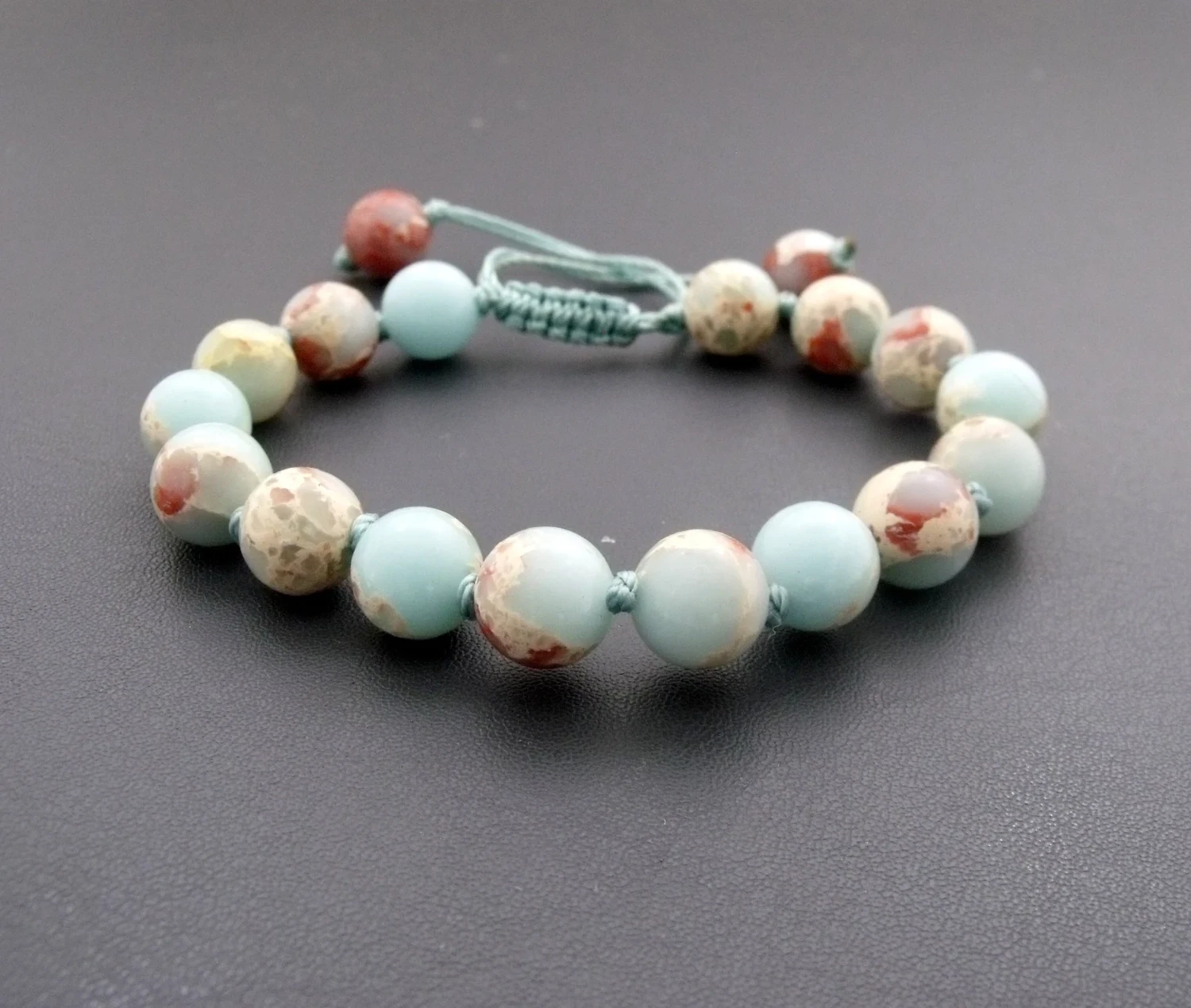 Gemstone Cord Stacking Bracelet Macrame/Yoga