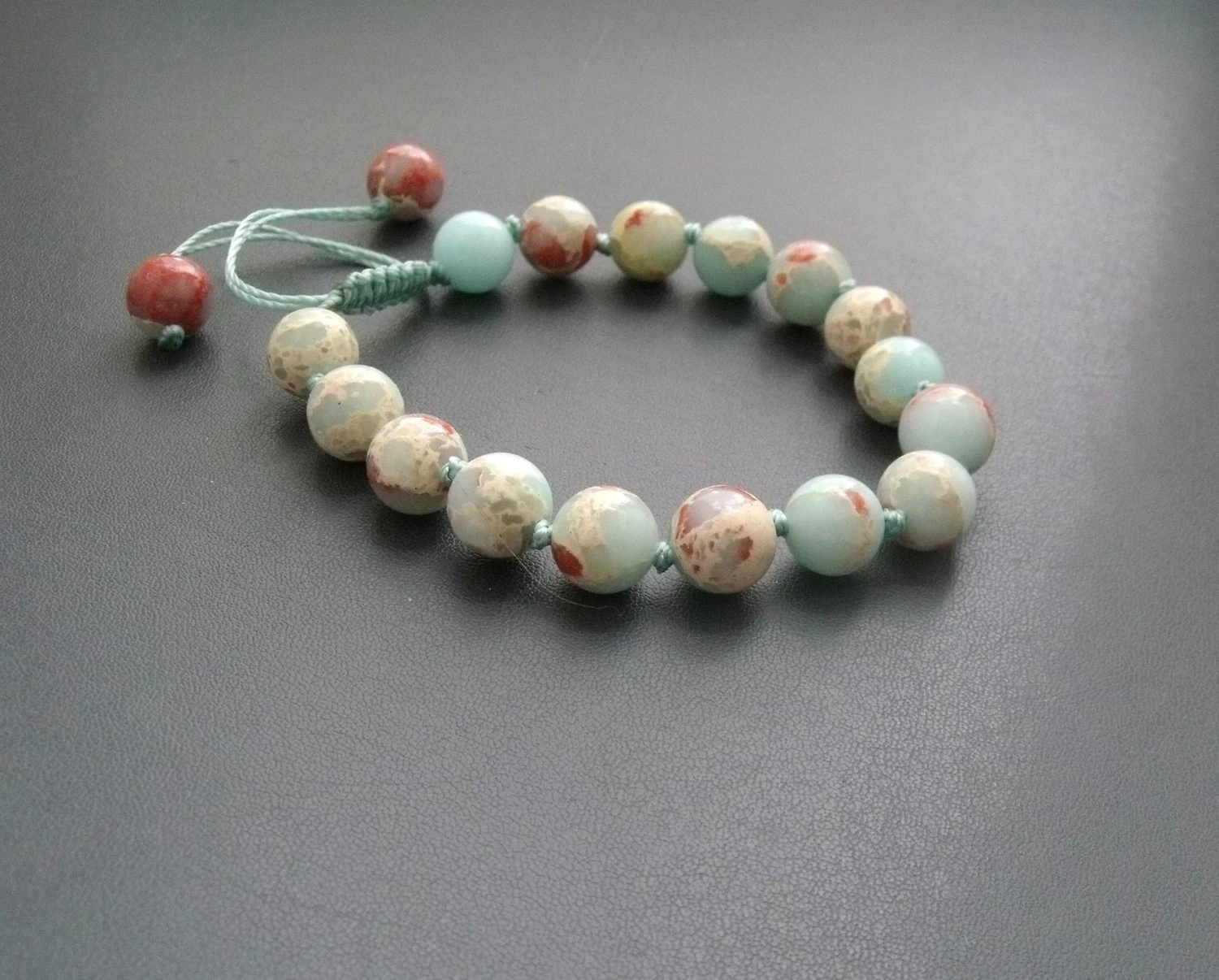 Gemstone Cord Stacking Bracelet Macrame/Yoga