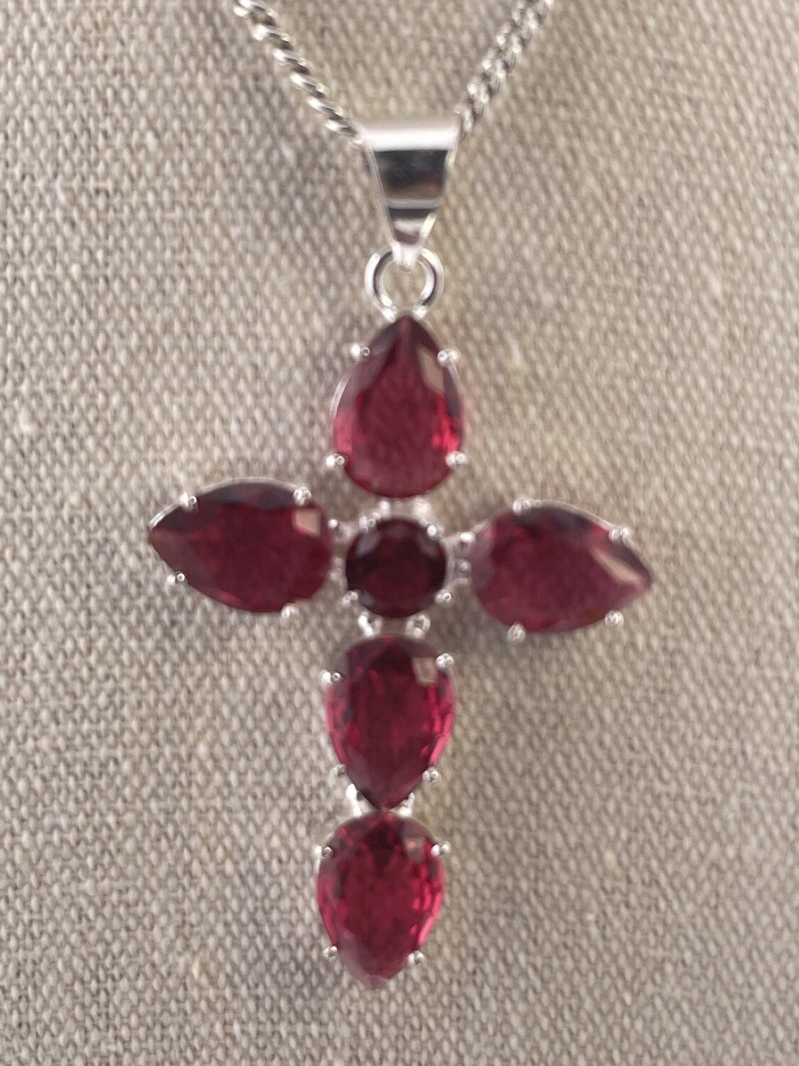 Pink Rubelite Gemstone with Sterling Silver
